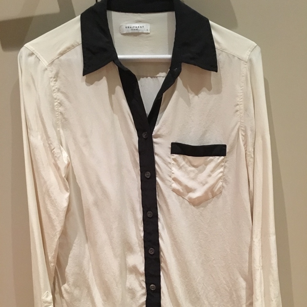 Equipment silk long sleeve blouse