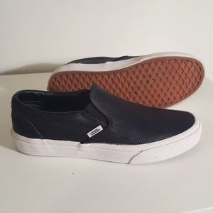 Vans Perf leather slip ons (9 womens)
