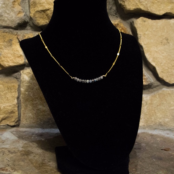 Helen Flatmo Jewelry Made in CA Jewelry - New, gennuine labradorite beaded minimalist necklace