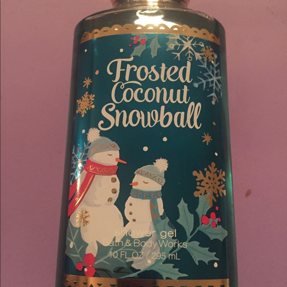Frosted coconut snowball shower gel
