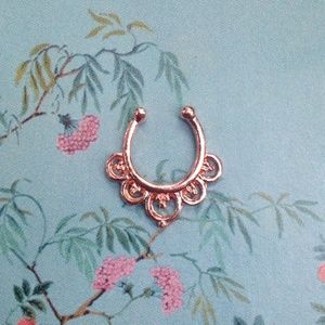 Faux Septum Ring in Rose Gold tone