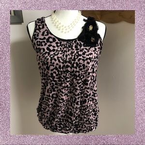 🎀 Daytrip Blush Pink Leopard print Tank with