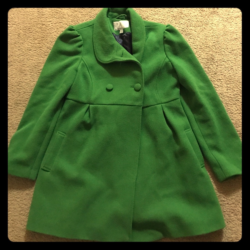 Vintage Inspired Green Peacoat from Old Navy