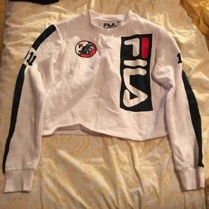 OU FILA CROPPED SWEATSHIRT
