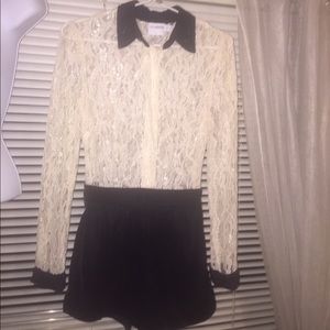 ASOS Velvet Lace Romper ASOS Velvet Lace Romper