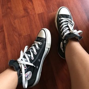 Black high top converse