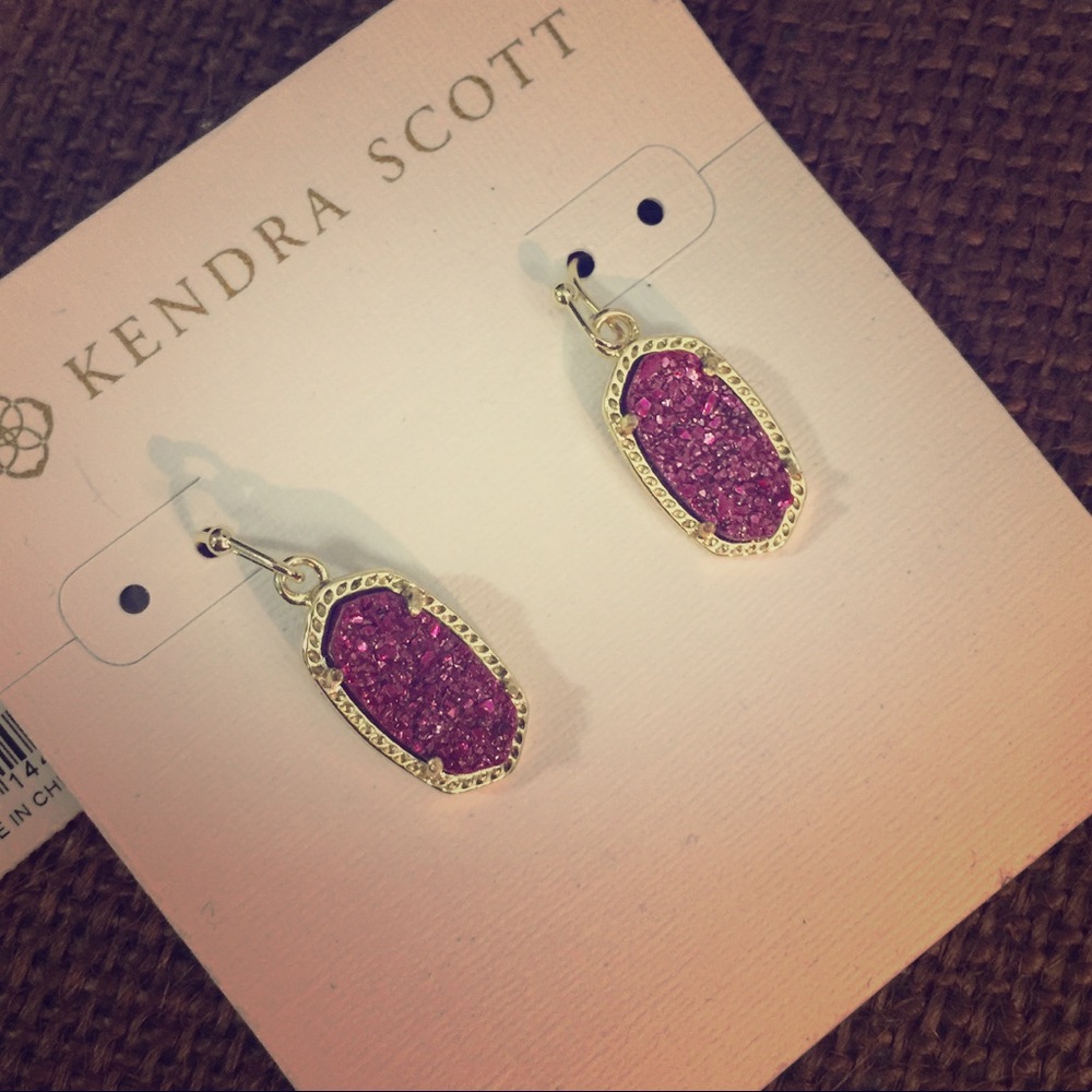 Kendra Scott Lee's in pink fuchsia drusy