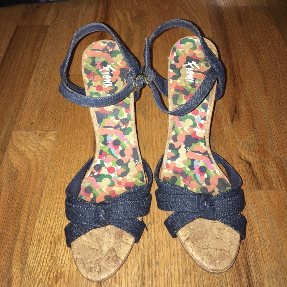 High heel sandals.