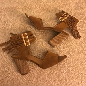 FRANCO SARTO Fringe w/ Block Heel sz.10
