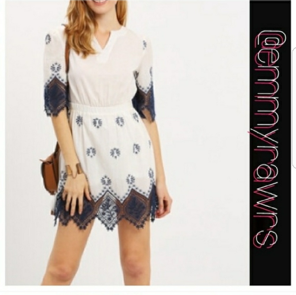 The ALLY Embroidered Lace Dress