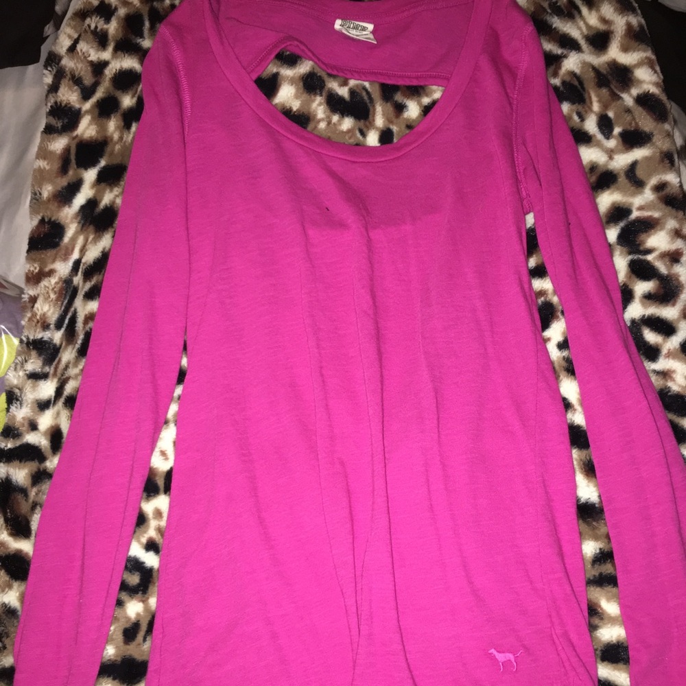 PINK opened back long sleeve