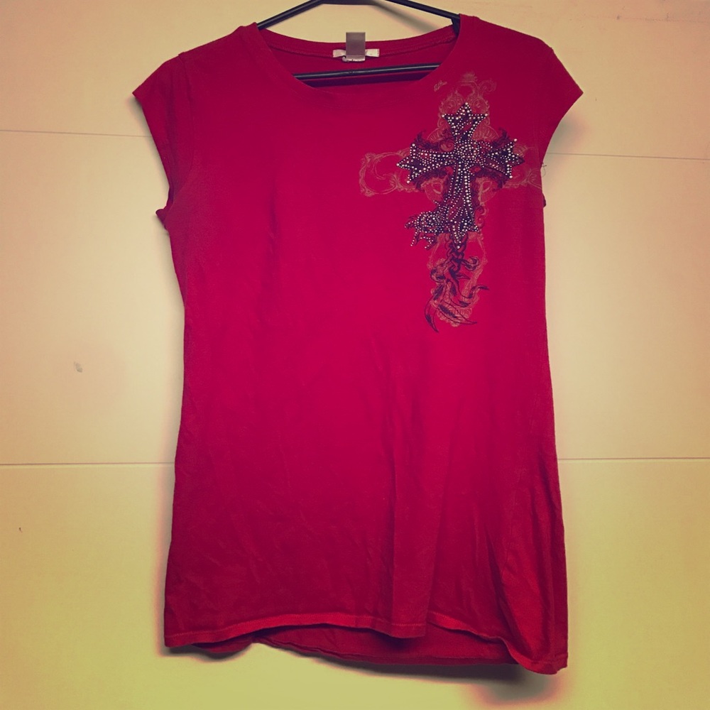 Red stylish tee shirt