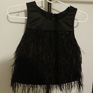 Dressy feather top