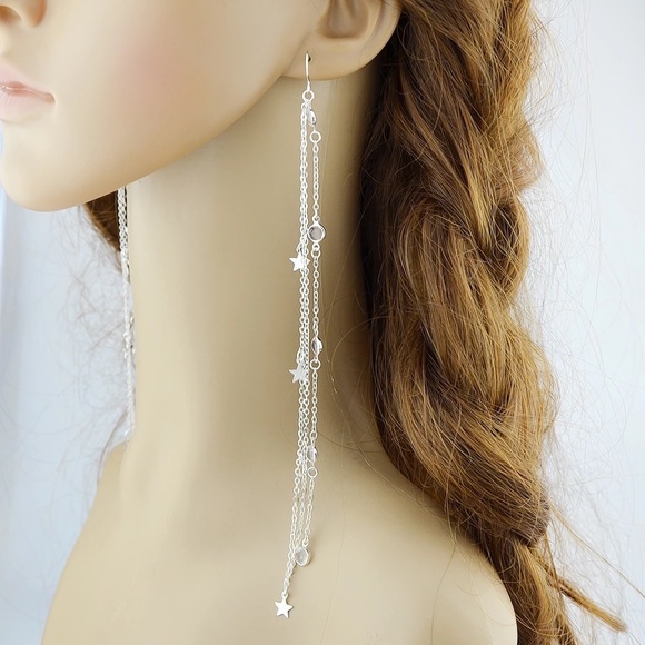 Jewelry - Long silver dangle earrings