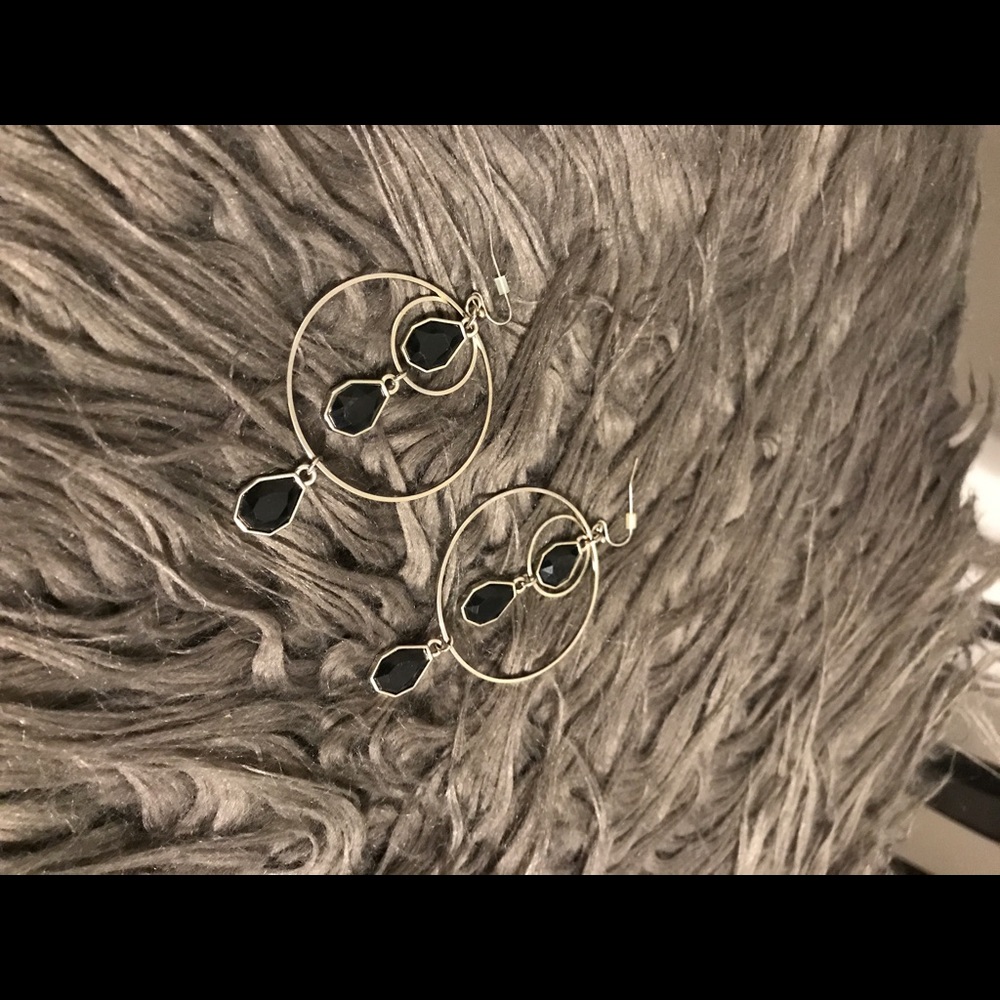 Black and gold earrings