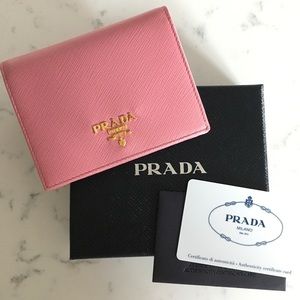 Prada Multicolor Saffiano Leather Wallet