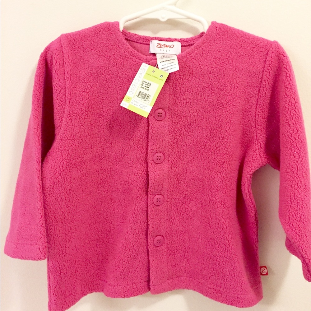 Zutano Fuchsia Cozie Sweater BNWT 18-24 months