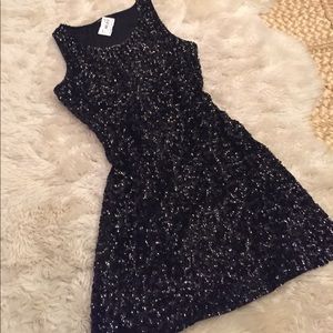 Black Sequin Mini Dress NWT!!!