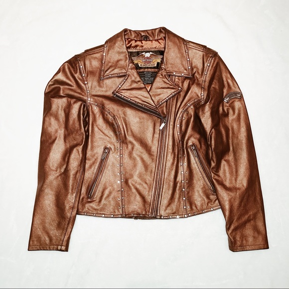 Harley-Davidson Jackets & Blazers - Vintage Harley Davidson Copper leather jacket | L