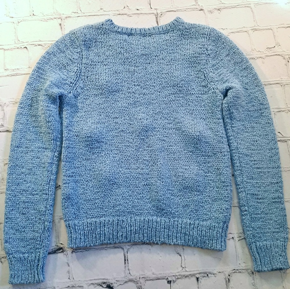 M&S London Girls Winter Blue Sweater Sz 9-10 - Picture 4 of 6
