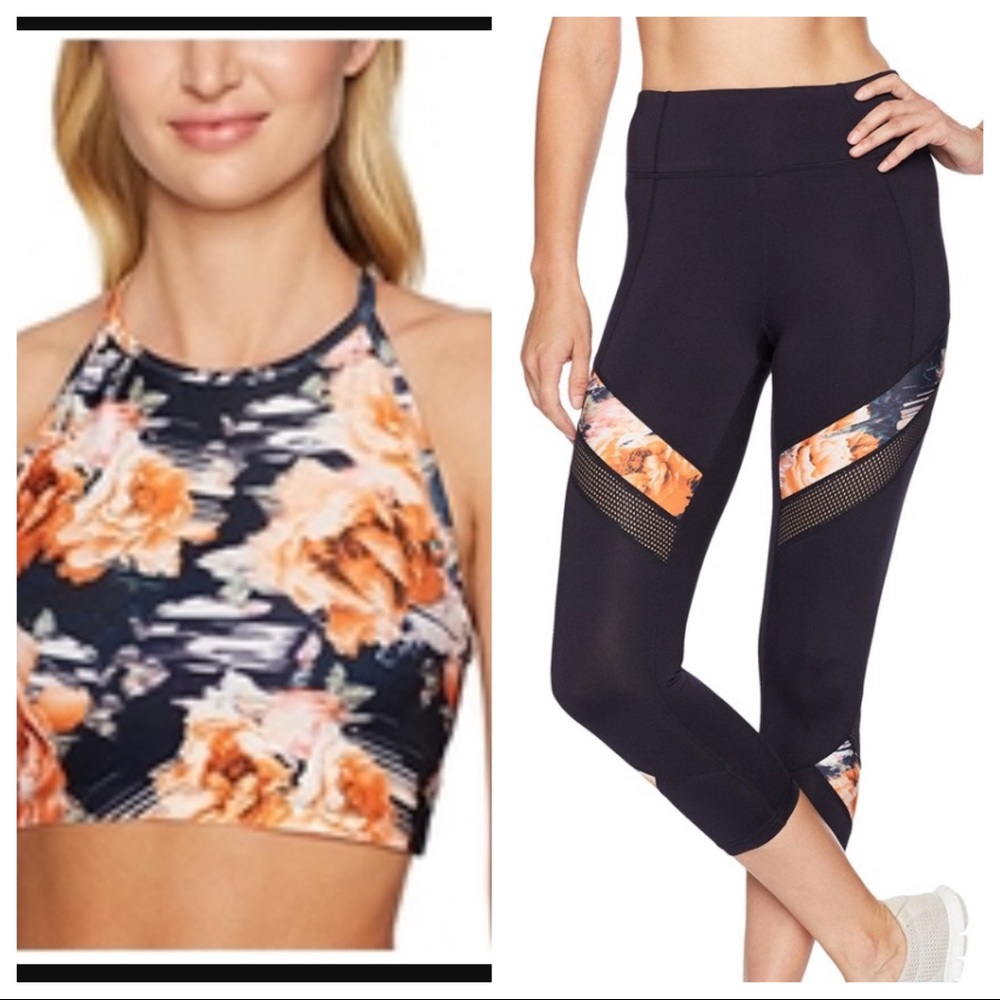 NWT Betsey Johnson Performance Sports Bra & Capris