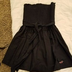 Hollister navy blue strapless dress
