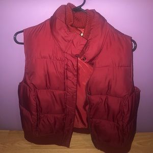 Maroon Puff Vest