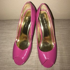 Pink Peep Toe Heels