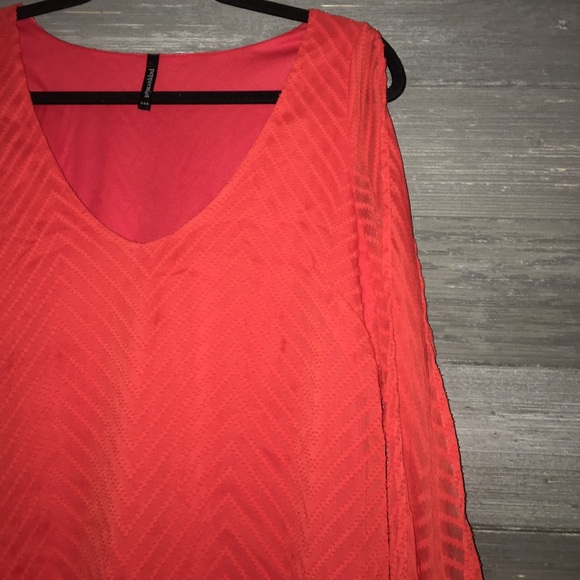 Orange open sleeve dress - Picture 2 of 3