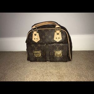 AUTHENTIC LV BROWN MANHATTAN PM BAG