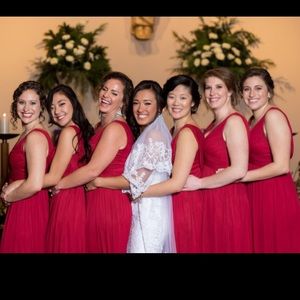 Beautiful Red Bridesmaid Dress
