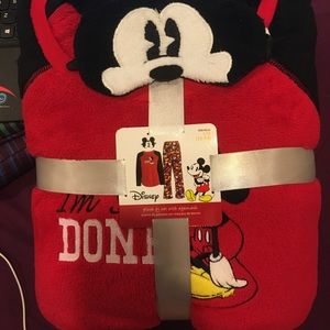 Disney Mickey Plush PJ set w/ Eyemask