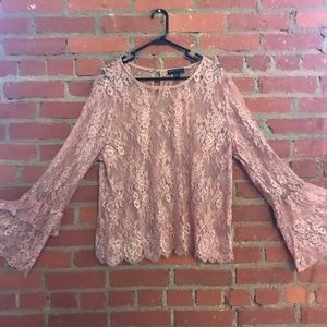 Lace Bell Sleeve Top