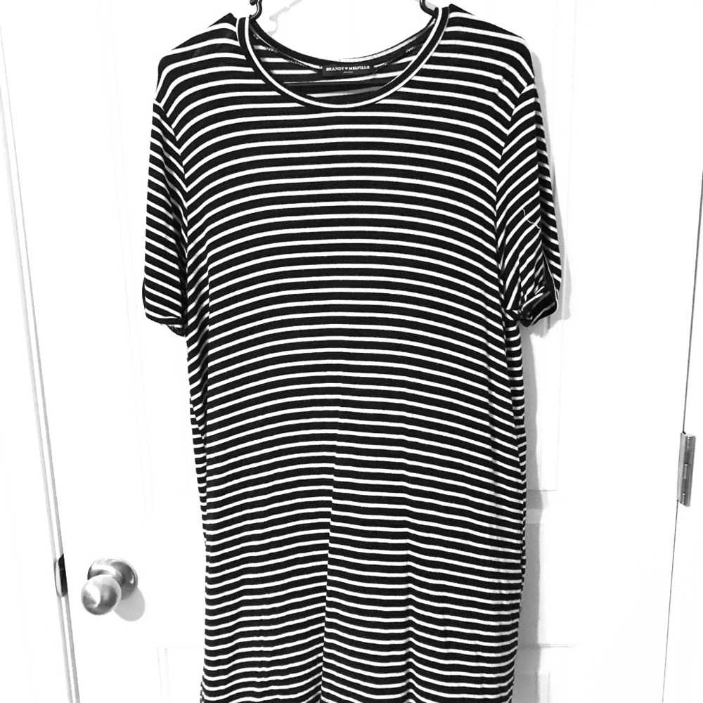 Black and white stripped tunic
