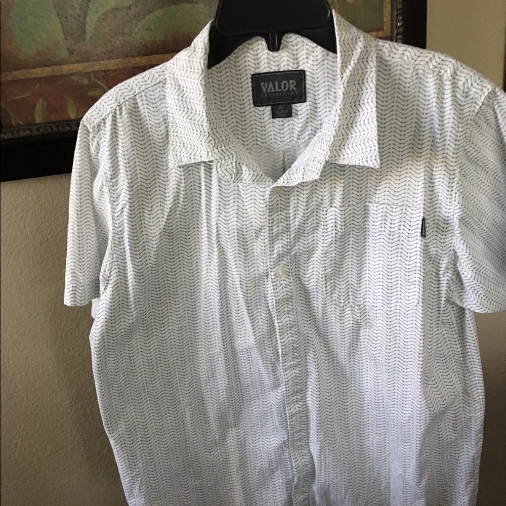 Kids short sleeve shirt white button down