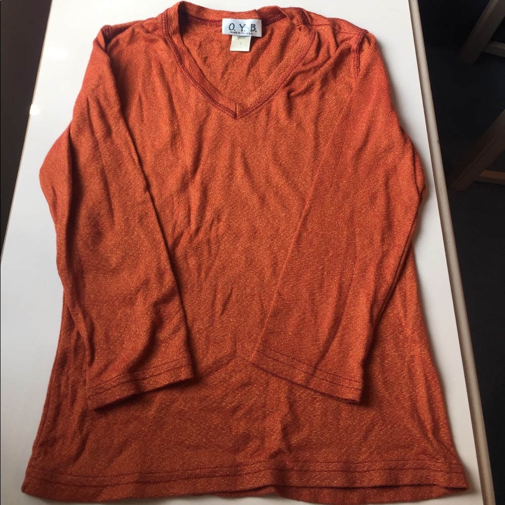 Burnt Orange 3/4 Sleeve Shirt