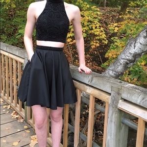 Sherri Hill 2 piece black homecoming dress