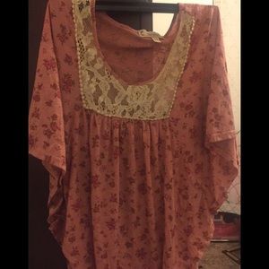 Floral Cream and Pink Tunic