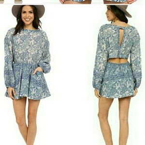 FREE PEOPLE SILVER SUN OPEN BACK Medium