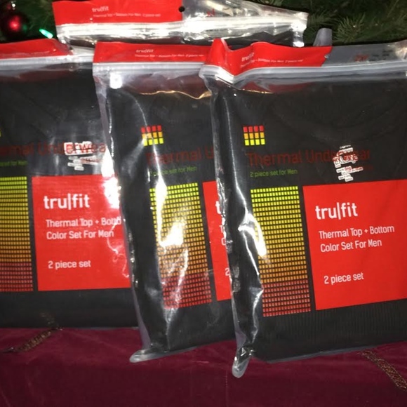 Underwear & Socks Thermal Set Top And Bottom 3 Sets Black Poshmark