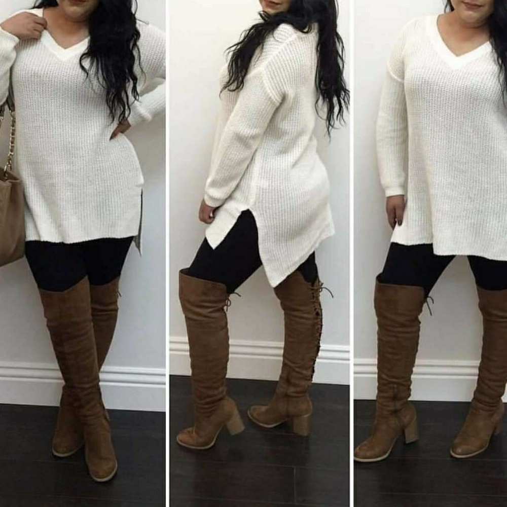 Ivory sweater tunic