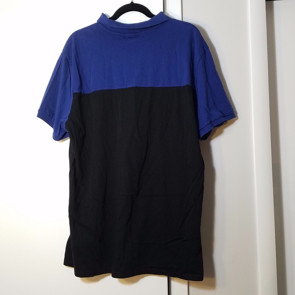 Banana Republic Polo Styled Blue & Black Shirt XXL - Picture 2 of 5