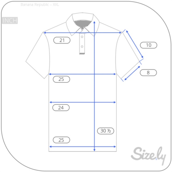 Banana Republic Polo Styled Blue & Black Shirt XXL - Picture 3 of 5