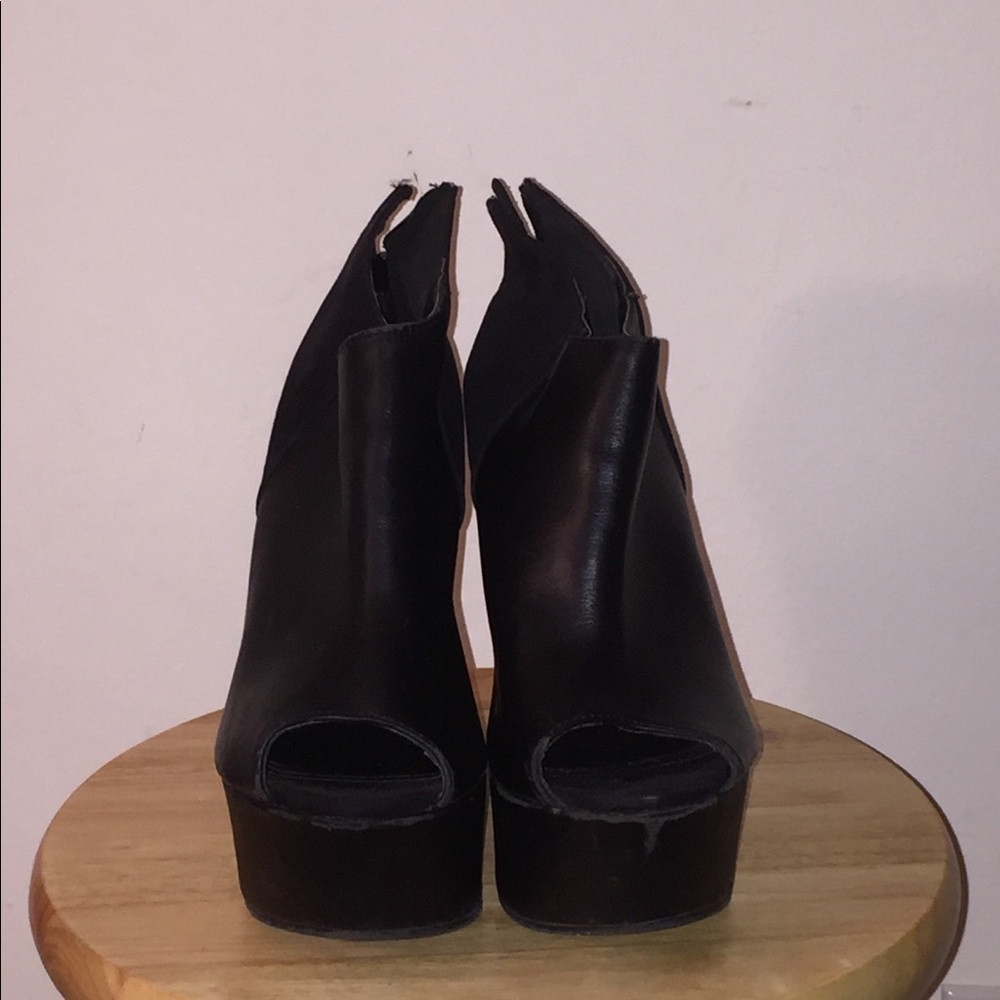 Faux suede/faux leather Wedges