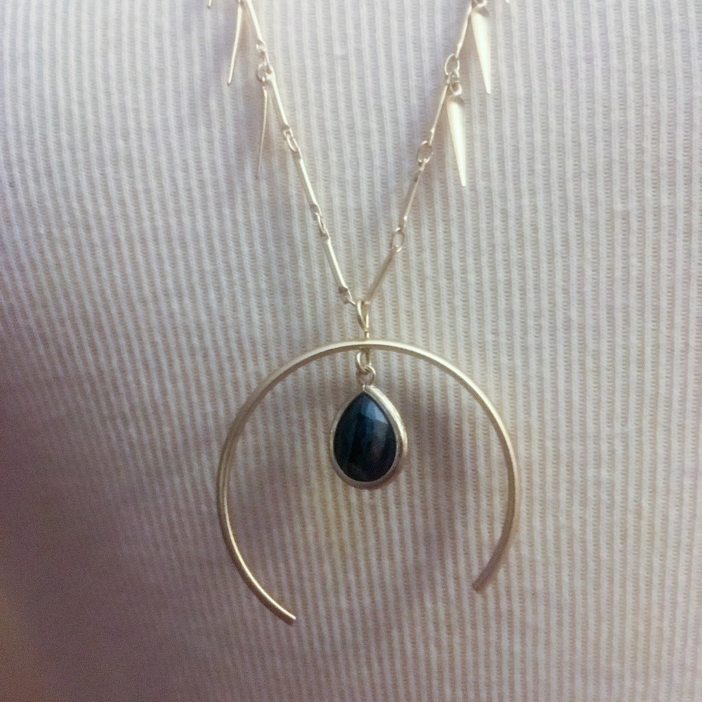 Yelena 14" Brushed Goldtone Necklace, NWT