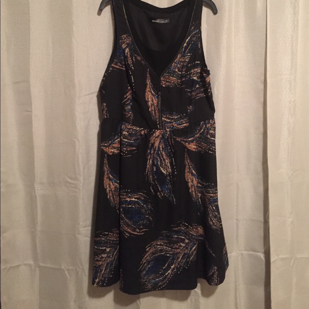 Feather patterned dress