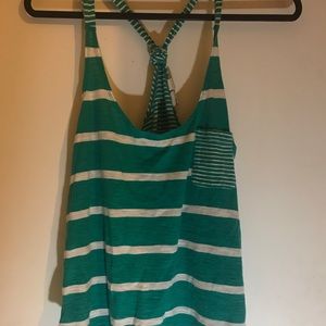 Rosy Green Striped Tank