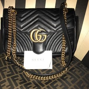 Authentic Gucci GG Marmont Matelasse' shoulder bag