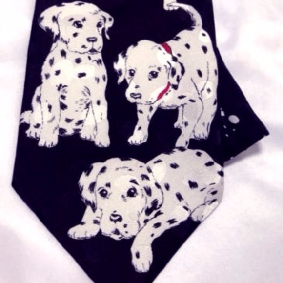 Addiction Other - Addiction Men's Tie Dalmatians Dogs 100% Silk Euc Addiction Other - Addiction Men's Tie Dalmatians Dogs 100% Silk Euc