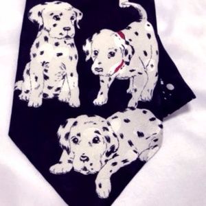 Addiction Accessories - Addiction Men's Tie Dalmatians Dogs 100% Silk Euc Addiction Accessories - Addiction Men's Tie Dalmatians Dogs 100% Silk Euc